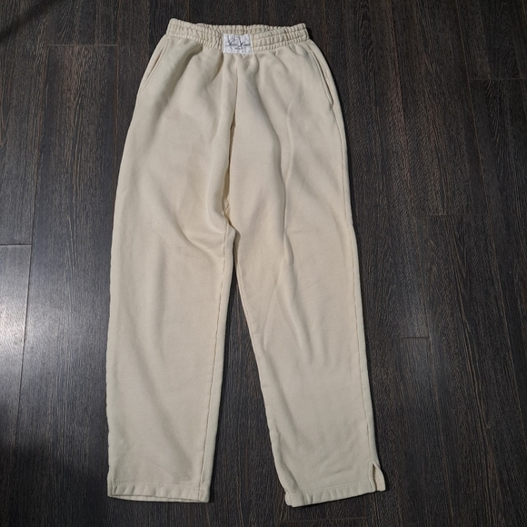 Tan Lines Pants - Tan Lines Cozy Cream Cotton Sweatpants